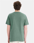 Hanes GDH150 Unisex Garment-Dyed Pocket T-Shirt - Cypress Green - model back