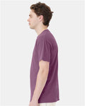 Hanes GDH150 Unisex Garment-Dyed Pocket T-Shirt - Purple Plum Raisin - model side