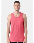 Hanes GDH300 Unisex Garment-Dyed Unisex Tank Top - Coral Craze - model front