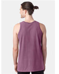 Hanes GDH300 Unisex Garment-Dyed Unisex Tank Top - Purple Plum Raisin - model back