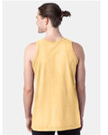 Hanes GDH300 Unisex Garment-Dyed Unisex Tank Top - Summer Squash Yellow - model back