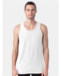 Hanes GDH300 Unisex Garment-Dyed Unisex Tank Top - White - model front