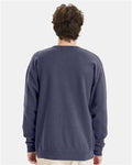 Hanes GDH400 Unisex Garment-Dyed Crewneck Sweatshirt - Anchor Slate - model back