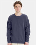 Hanes GDH400 Unisex Garment-Dyed Crewneck Sweatshirt - Anchor Slate - model front