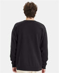 Hanes GDH400 Unisex Garment-Dyed Crewneck Sweatshirt - Black - model back