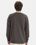 Hanes GDH400 Unisex Garment-Dyed Crewneck Sweatshirt - New Railroad Grey - model back