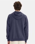 Hanes GDH450 Unisex Garment-Dyed Hooded Sweatshirt - Anchor Slate - model back