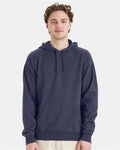 Hanes GDH450 Unisex Garment-Dyed Hooded Sweatshirt - Anchor Slate - model front