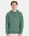 Hanes GDH450 Unisex Garment-Dyed Hooded Sweatshirt - Cypress Green - model front