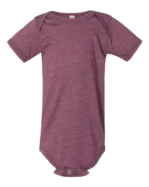 BELLA + CANVAS 100B Infant Jersey One Piece - Heather Maroon - front