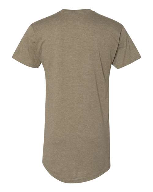 BELLA + CANVAS 3006 Men's Long Body Urban Tee - Heather Olive - back