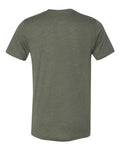 Bella+Canvas 3413 Unisex Triblend Short Sleeve Tee - Military Green Triblend - back
