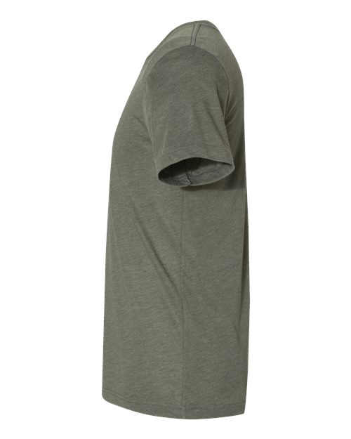 Bella+Canvas 3413 Unisex Triblend Short Sleeve Tee - Military Green Triblend - side
