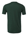Bella+Canvas 3413 Unisex Triblend Short Sleeve Tee - Solid Forest Triblend - back