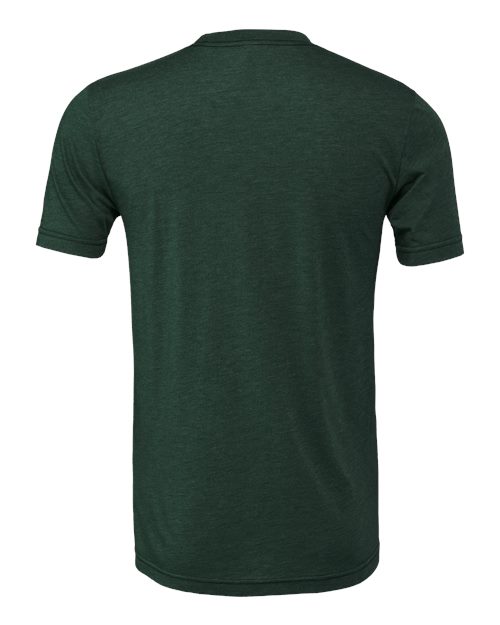 Bella+Canvas 3413 Unisex Triblend Short Sleeve Tee - Solid Forest Triblend - back