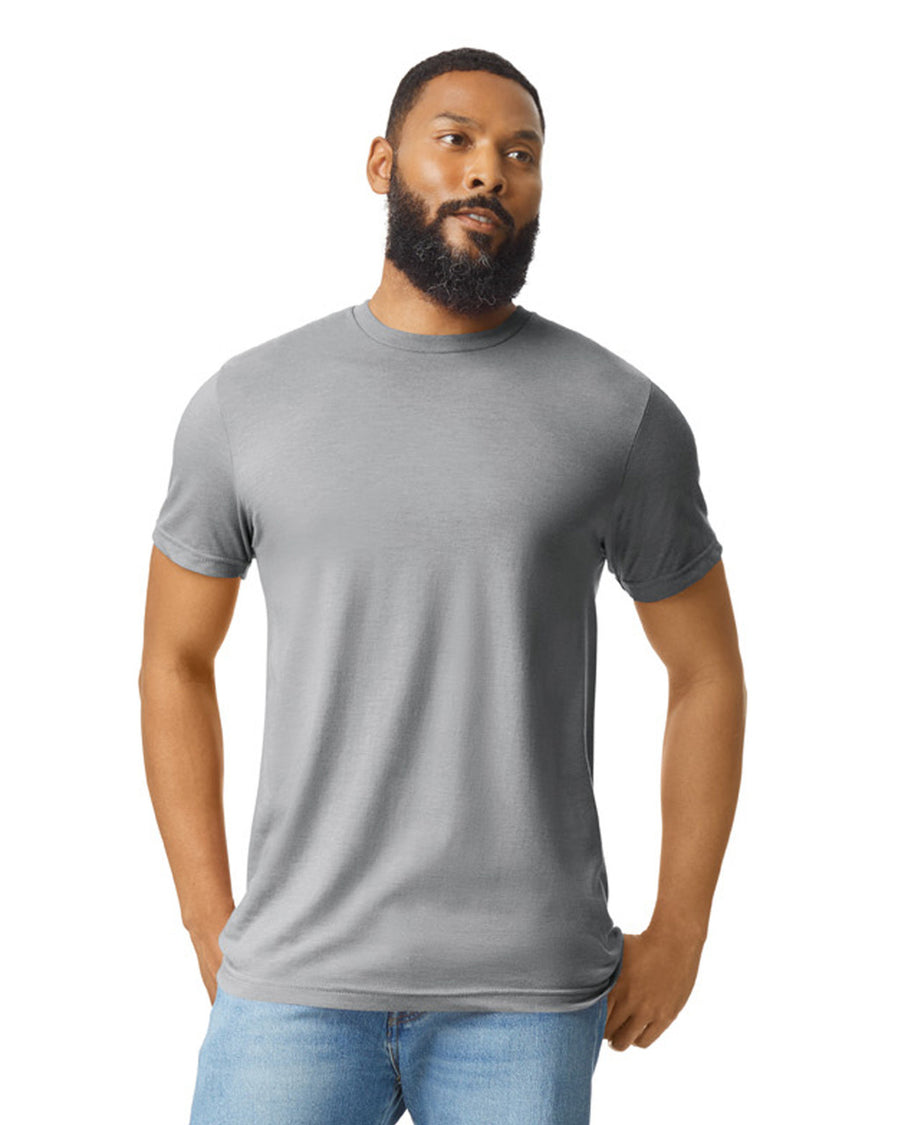 Gildan 64000CVC Unisex Softstyle CVC T-Shirt - Sport Grey - model front
