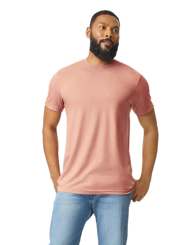 Gildan 64000CVC Unisex Softstyle CVC T-Shirt - Dusty Rose - model front
