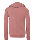 Bella + Canvas 3739 Sponge Fleece Full-Zip Hoodie Sweatshirt - Mauve - back