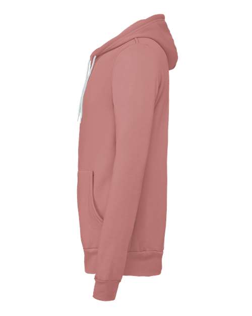 Bella + Canvas 3739 Sponge Fleece Full-Zip Hoodie Sweatshirt - Mauve - side