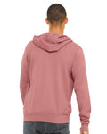 Bella + Canvas 3739 Sponge Fleece Full-Zip Hoodie Sweatshirt - Mauve - model back