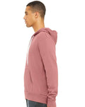 Bella + Canvas 3739 Sponge Fleece Full-Zip Hoodie Sweatshirt - Mauve - model side