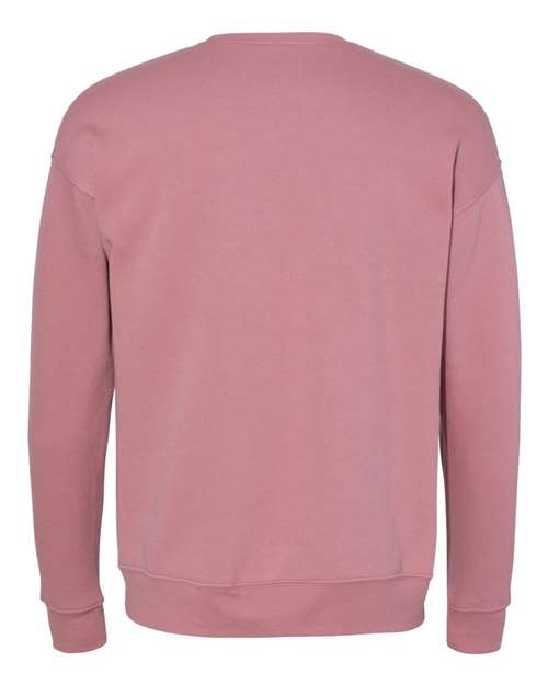 Bella + Canvas 3945 Sponge Fleece Drop Shoulder Crewneck Sweatshirt - Mauve - back