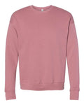 Bella + Canvas 3945 Sponge Fleece Drop Shoulder Crewneck Sweatshirt - Mauve - flat front