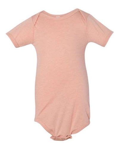 BELLA + CANVAS 134B Infant Triblend One Piece - Peach Triblend - front