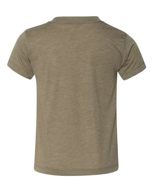 BELLA + CANVAS 3413T Toddler Triblend Tee - Olive Triblend - back