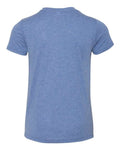 BELLA + CANVAS 3413Y Youth Triblend Tee - Blue Triblend - back
