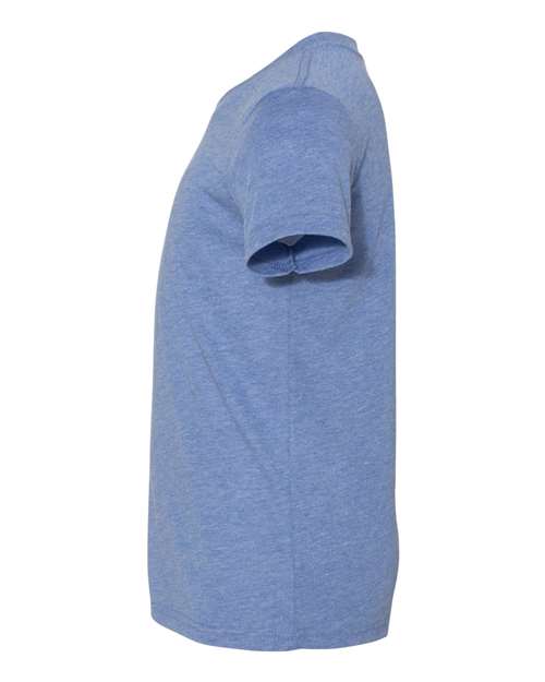 BELLA + CANVAS 3413Y Youth Triblend Tee - Blue Triblend - side