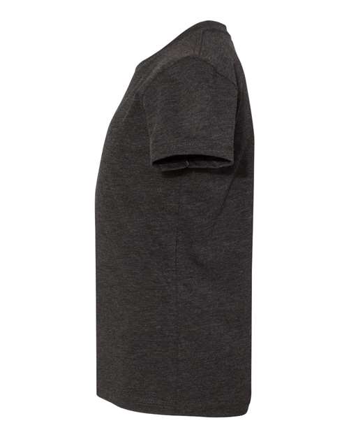 BELLA + CANVAS 3413Y Youth Triblend Tee - Charcoal Black Triblend - side