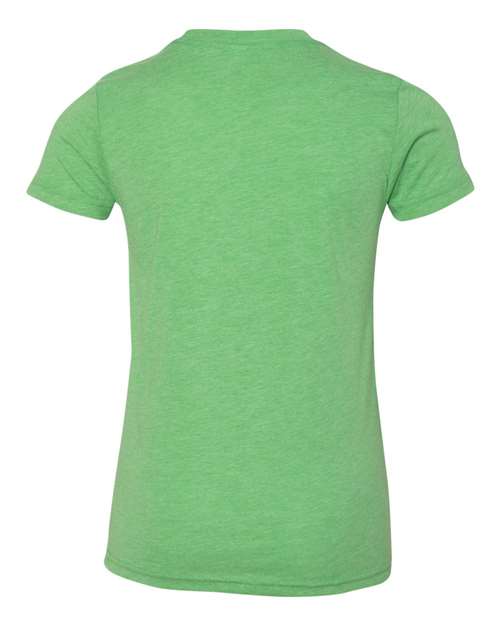 BELLA + CANVAS 3413Y Youth Triblend Tee - Green Triblend - back