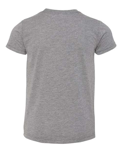 BELLA + CANVAS 3413Y Youth Triblend Tee - Grey Triblend - back