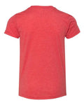 BELLA + CANVAS 3413Y Youth Triblend Tee - Red Triblend - back