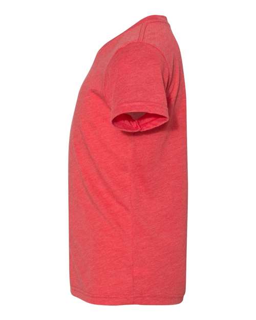 BELLA + CANVAS 3413Y Youth Triblend Tee - Red Triblend - side