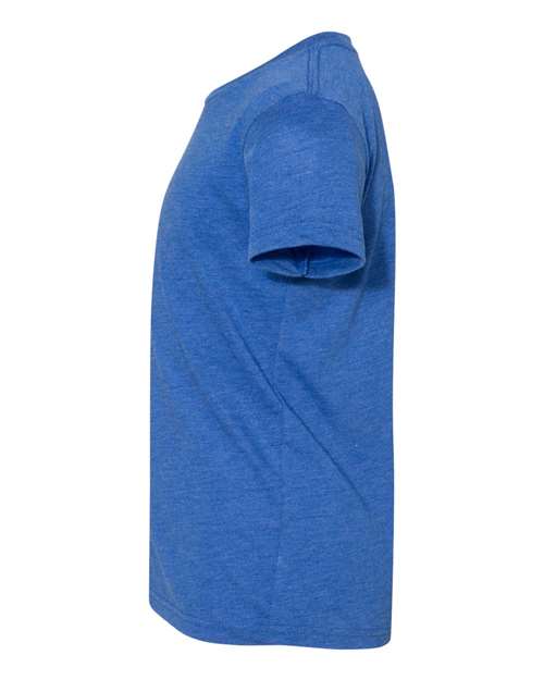 BELLA + CANVAS 3413Y Youth Triblend Tee - True Royal Triblend - side
