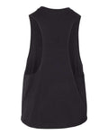 BELLA + CANVAS 6682 Women's Racerback Crop Tank - Solid Black Blend - back