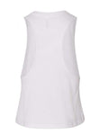 BELLA + CANVAS 6682 Women's Racerback Crop Tank - Solid White Blend - back
