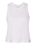 BELLA + CANVAS 6682 Women's Racerback Crop Tank - Solid White Blend - front