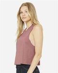 BELLA + CANVAS 6682 Women's Racerback Crop Tank - Heather Mauve - model side