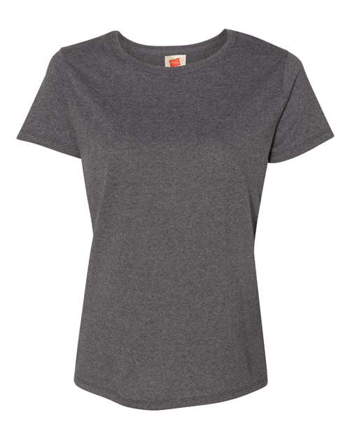 Hanes 5680 Women's Essential-T T-Shirt - Charcoal Heather - front