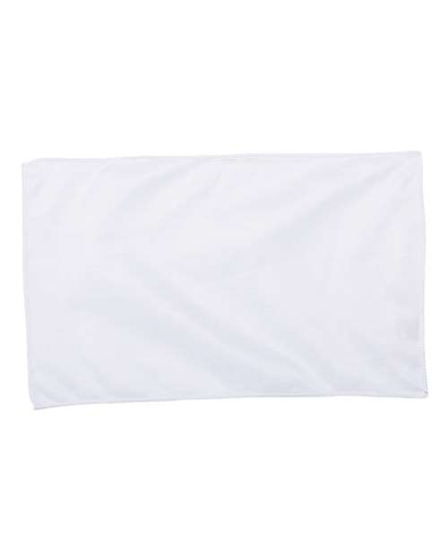 OAD OAD1118MF Value Microfiber Rally Towel - White - front