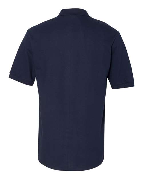 Jerzees 443M Men's 100% Ring-Spun Cotton Piqué Polo - J. Navy - back