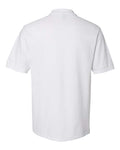 Jerzees 443M Men's 100% Ring-Spun Cotton Piqué Polo - White - back