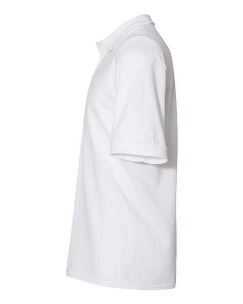 Jerzees 443M Men's 100% Ring-Spun Cotton Piqué Polo - White - side