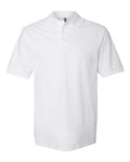 Jerzees 443M Men's 100% Ring-Spun Cotton Piqué Polo - White - front