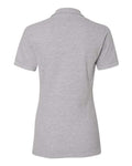 Jerzees 443W Women's 100% Ring-Spun Cotton Piqué Polo - Athletic Heather - back