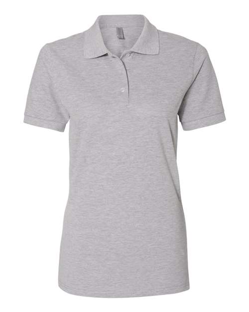 Jerzees 443W Women's 100% Ring-Spun Cotton Piqué Polo - Athletic Heather - front