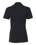 Jerzees 443W Women's 100% Ring-Spun Cotton Piqué Polo - Black - back
